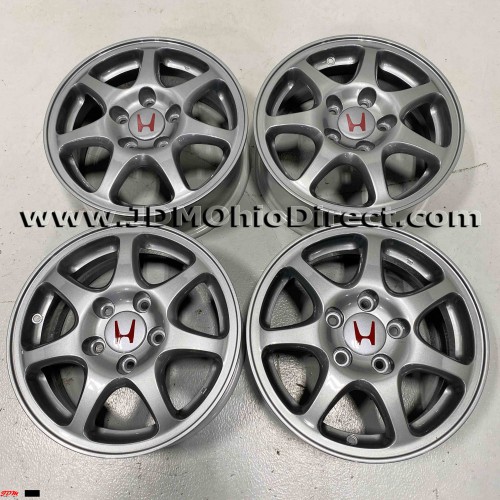 JDM EK9 Civic Type R Gunmetal 5 Lug Wheels